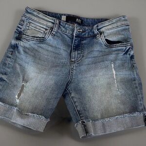 KUT from the Kloth Catherine Ripped Denim Shorts Sz 2
